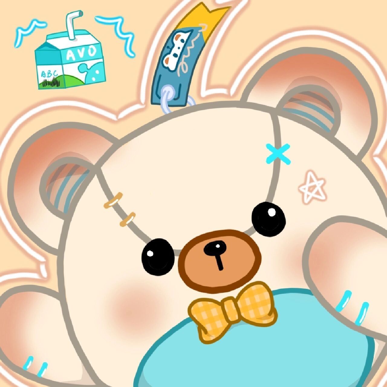 自己画的仔仔熊 真的太爱小熊了