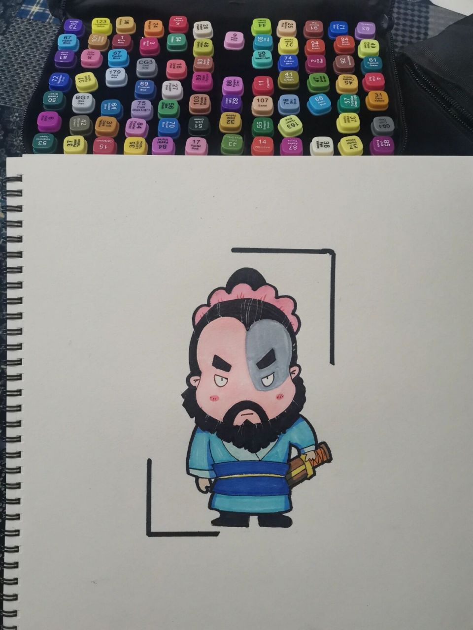 今日画水浒英雄人物—杨志,够不够像呀 动漫人物杨志