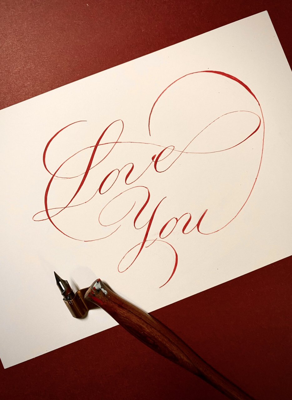 花体英文- 爱你love you 情人节贺卡78159407