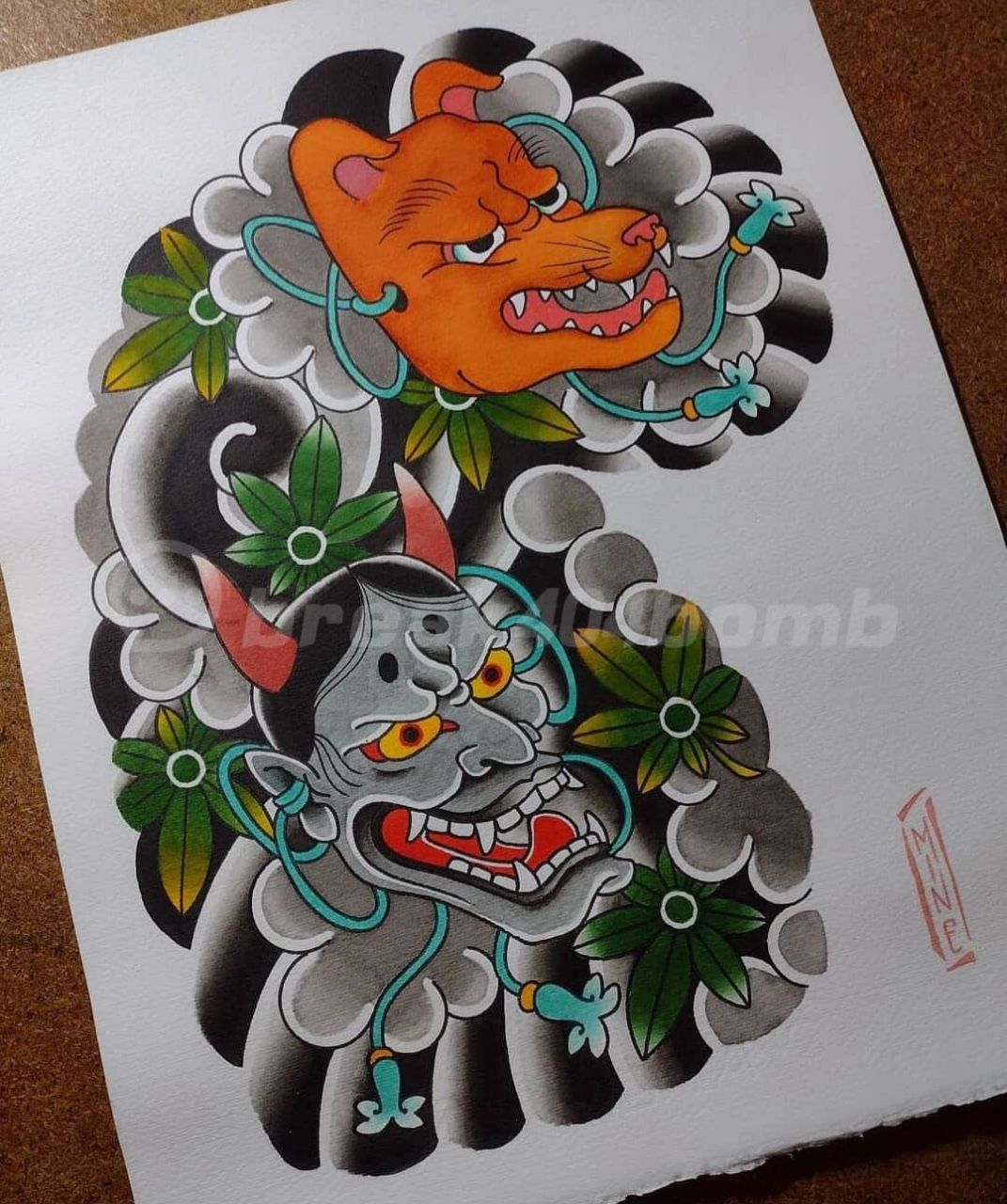 日式半甲|日式老传统大臂纹身 喜欢老传统的朋友,不可不看的纹身手稿