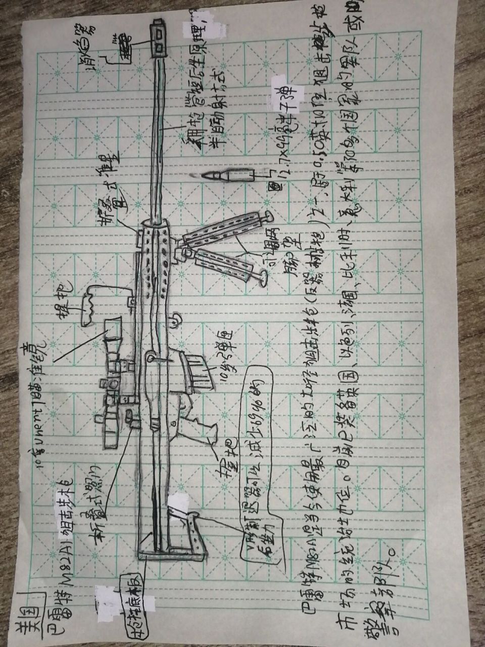 我画的巴雷特m82a1狙击步枪