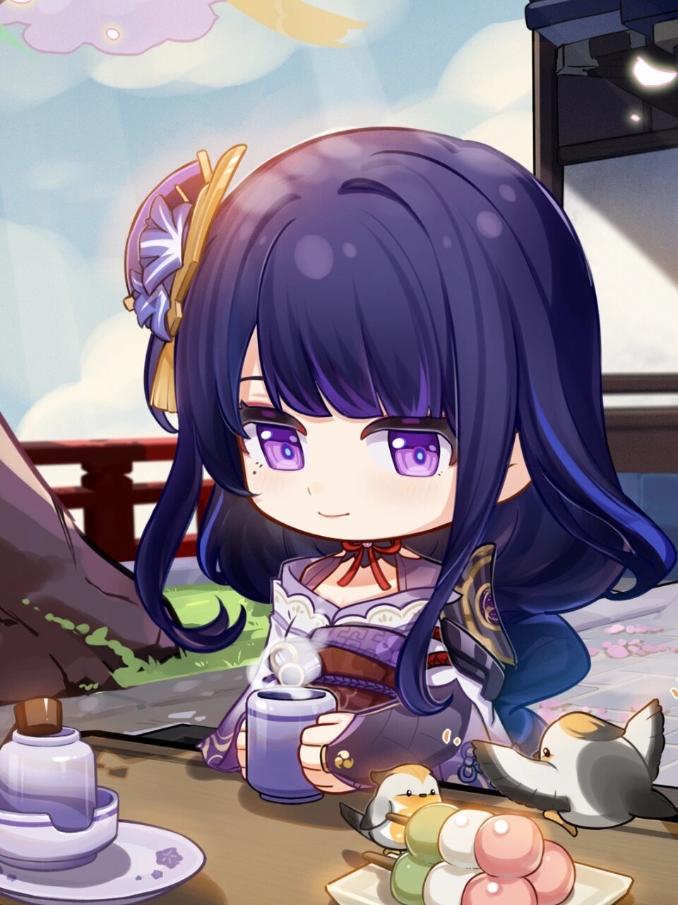 原神可爱q版壁纸93 哈哈雷神和帝君也太可爱了!