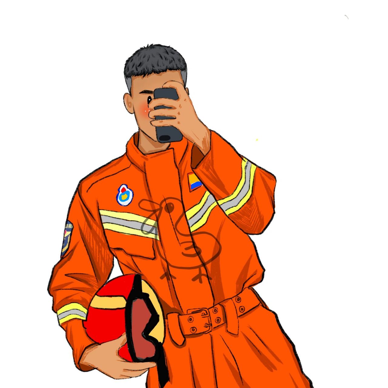 头像/消防员动漫/动漫卡通头像 愿你们每次出征都能安全归来7315