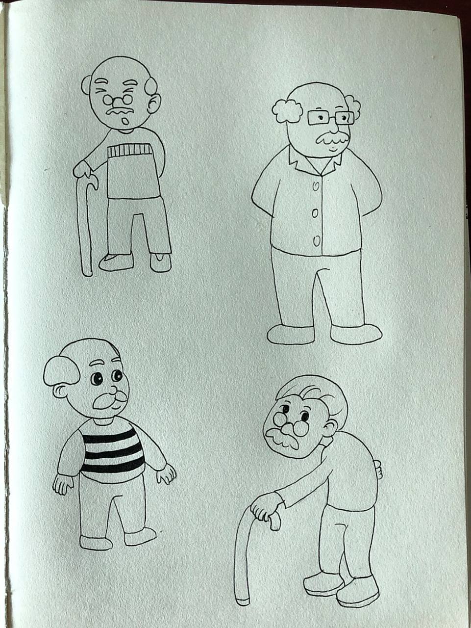 简笔画40/人物篇/老爷爷90