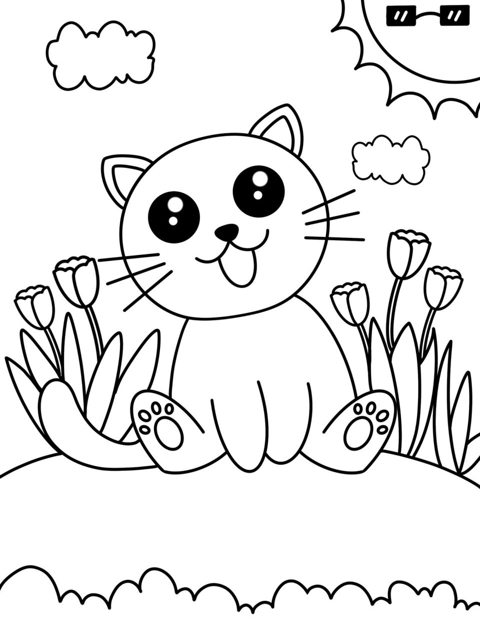 可爱的小猫 创意画 儿童画 简笔画 