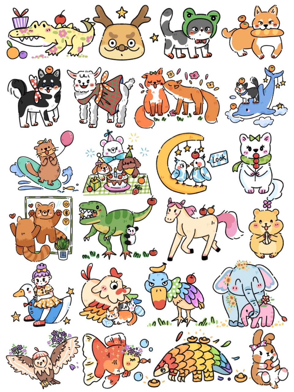 小动物速写03-大合集可爱动物 一些可可爱爱的动物速写合集.