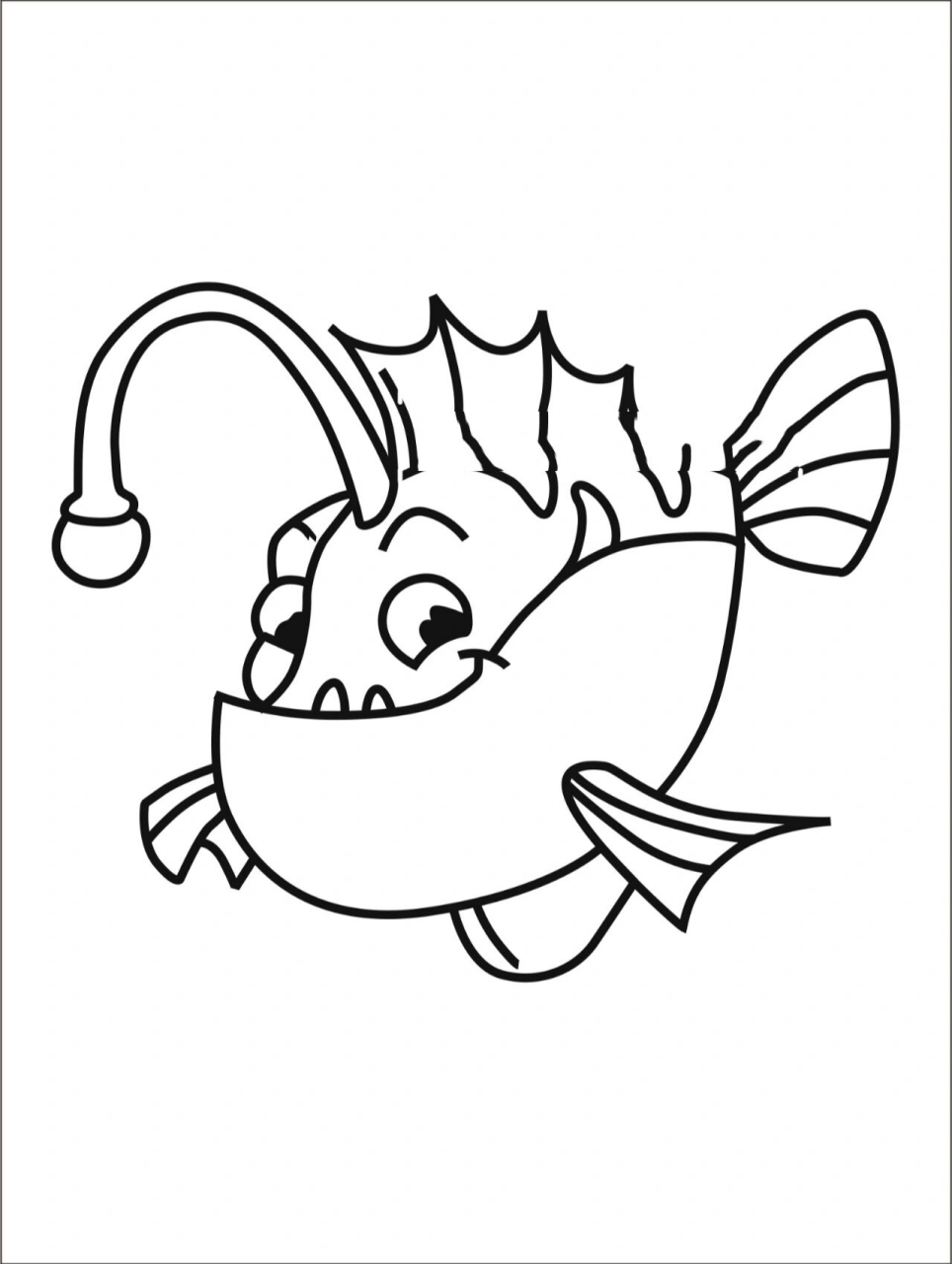 鱼游动的简笔画图片
