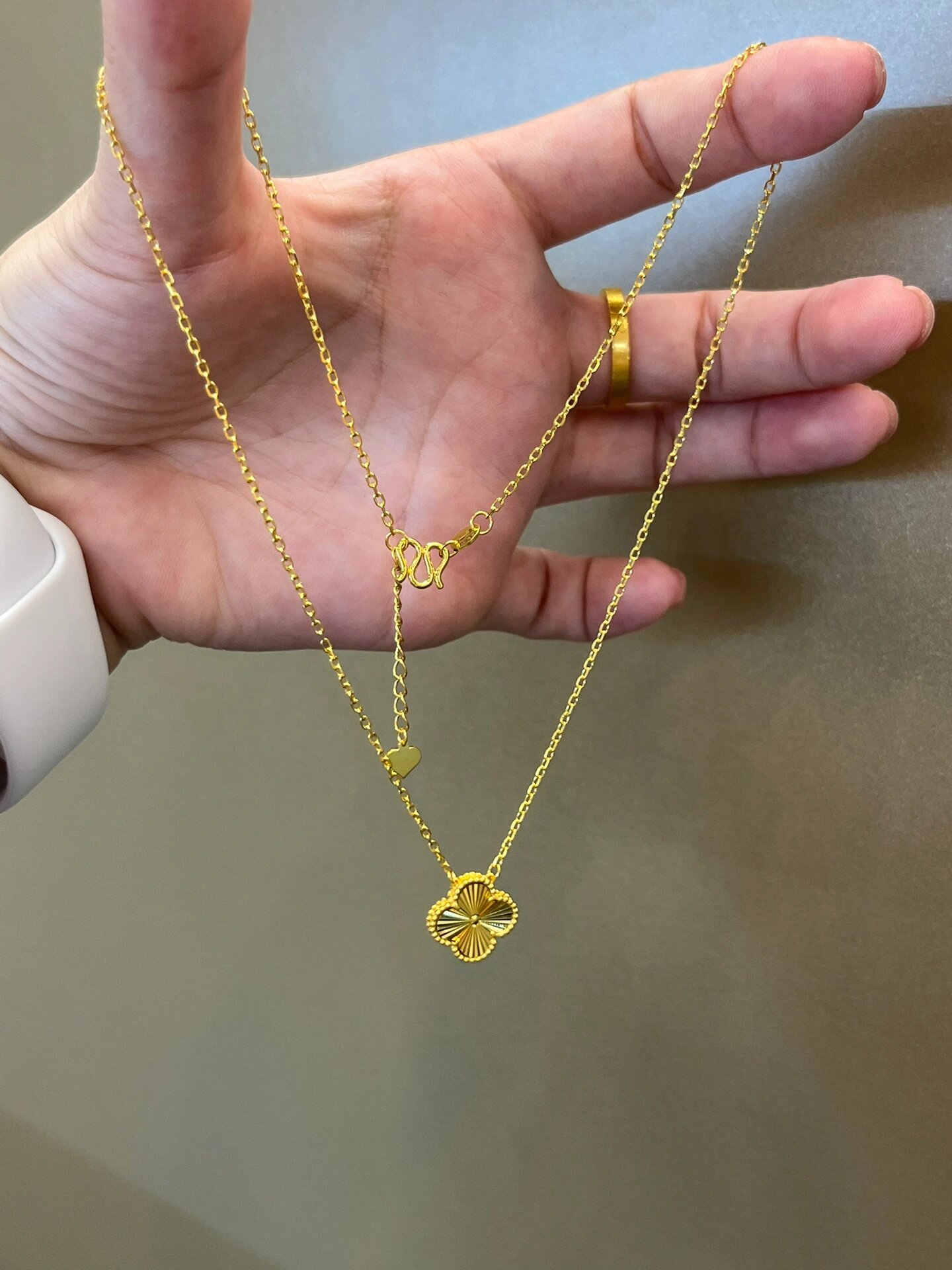 黄金四叶草项链 6克 3.@艳二爱分享的动态
