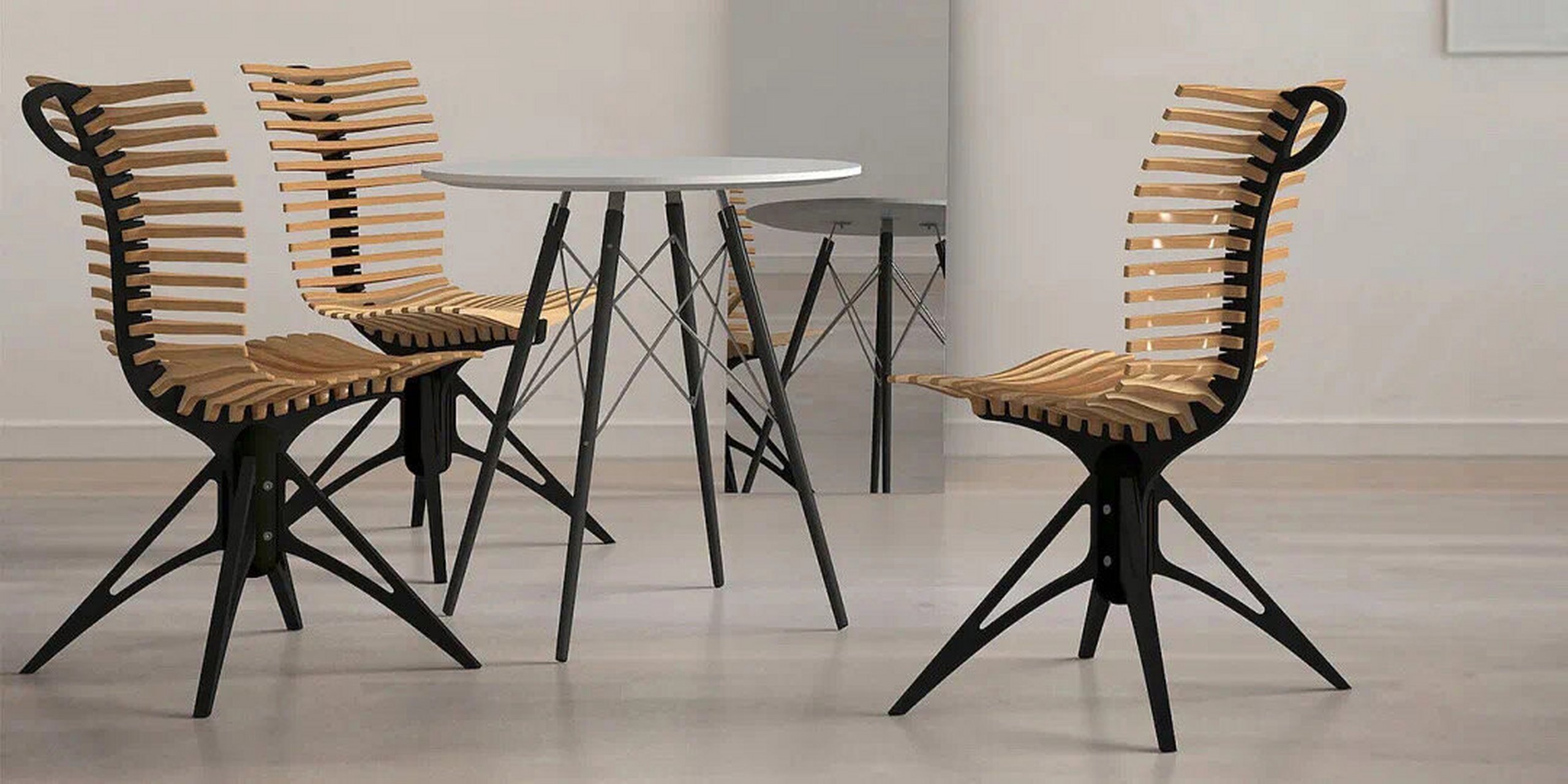 结构仿生设计 skeleton designer chair鱼骨趣味椅子 模仿鱼骨的结构