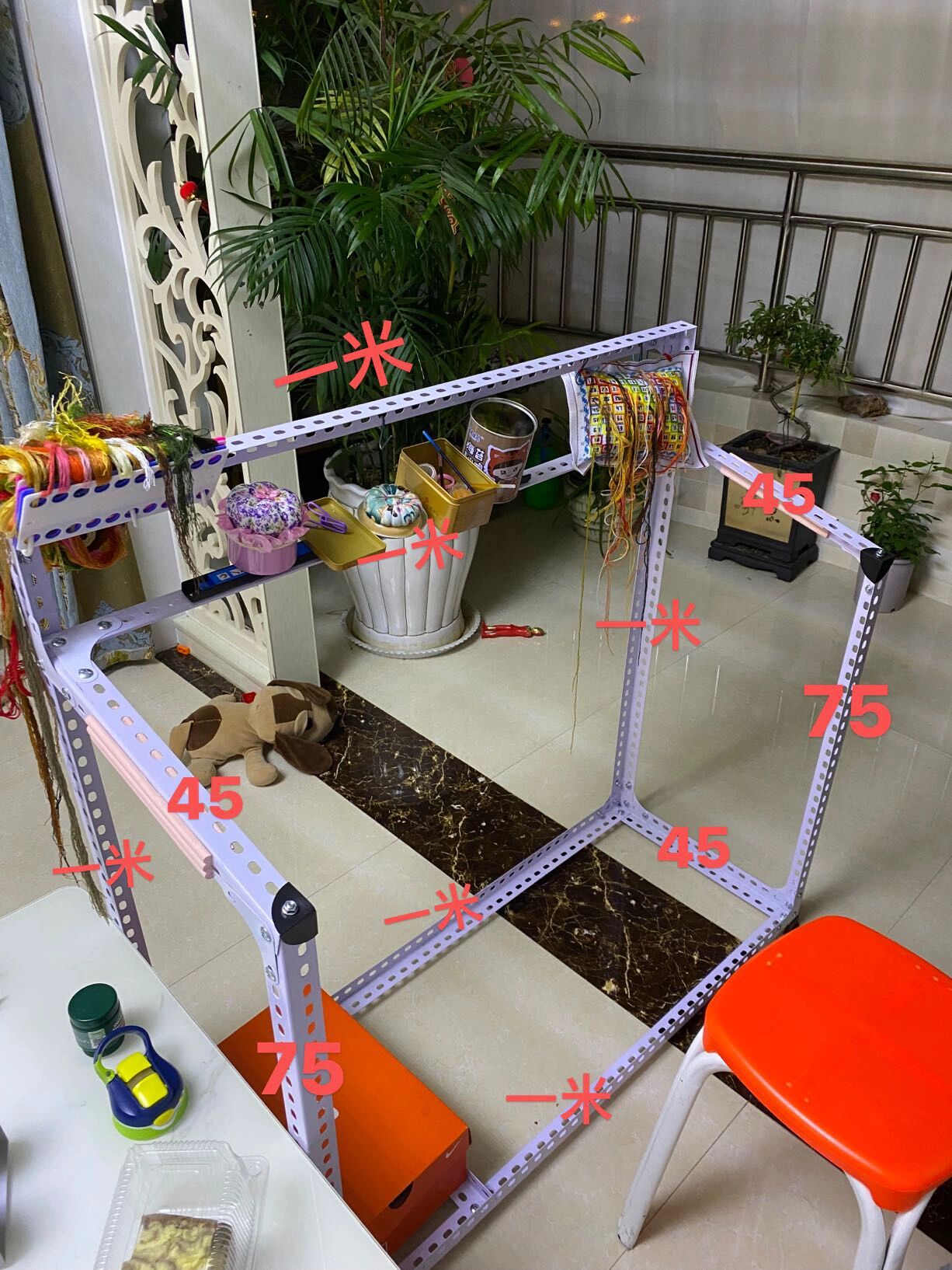 自制绣架详细细节