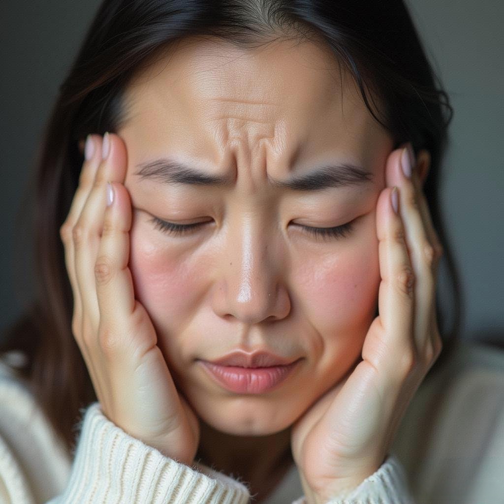 首先更年期的女性人疼痛时的面部表情女人痛苦表情图片女子痛苦的表情