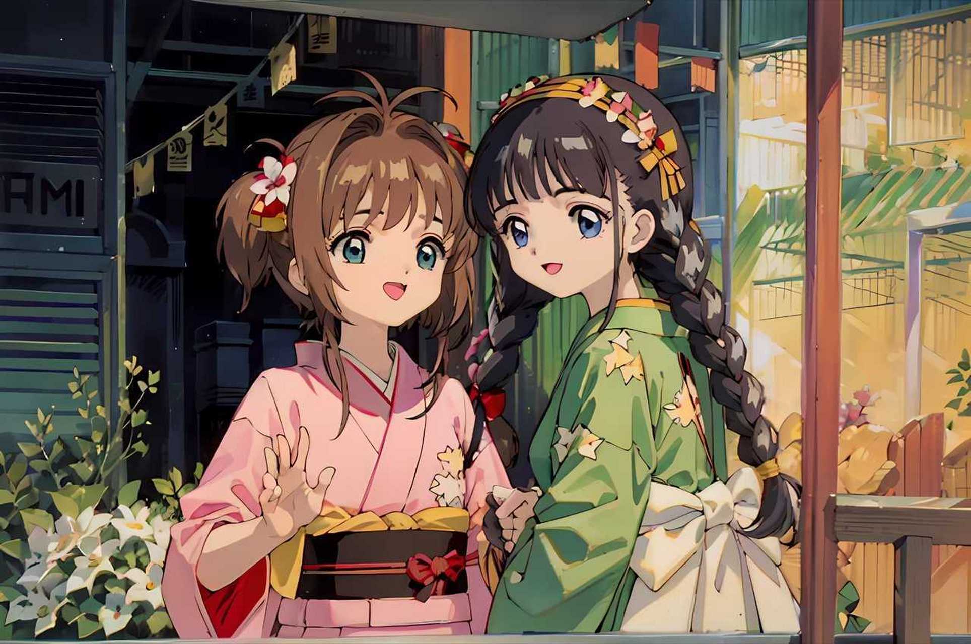 魔卡少女樱# 小樱和知世一起去看花火大会啦!