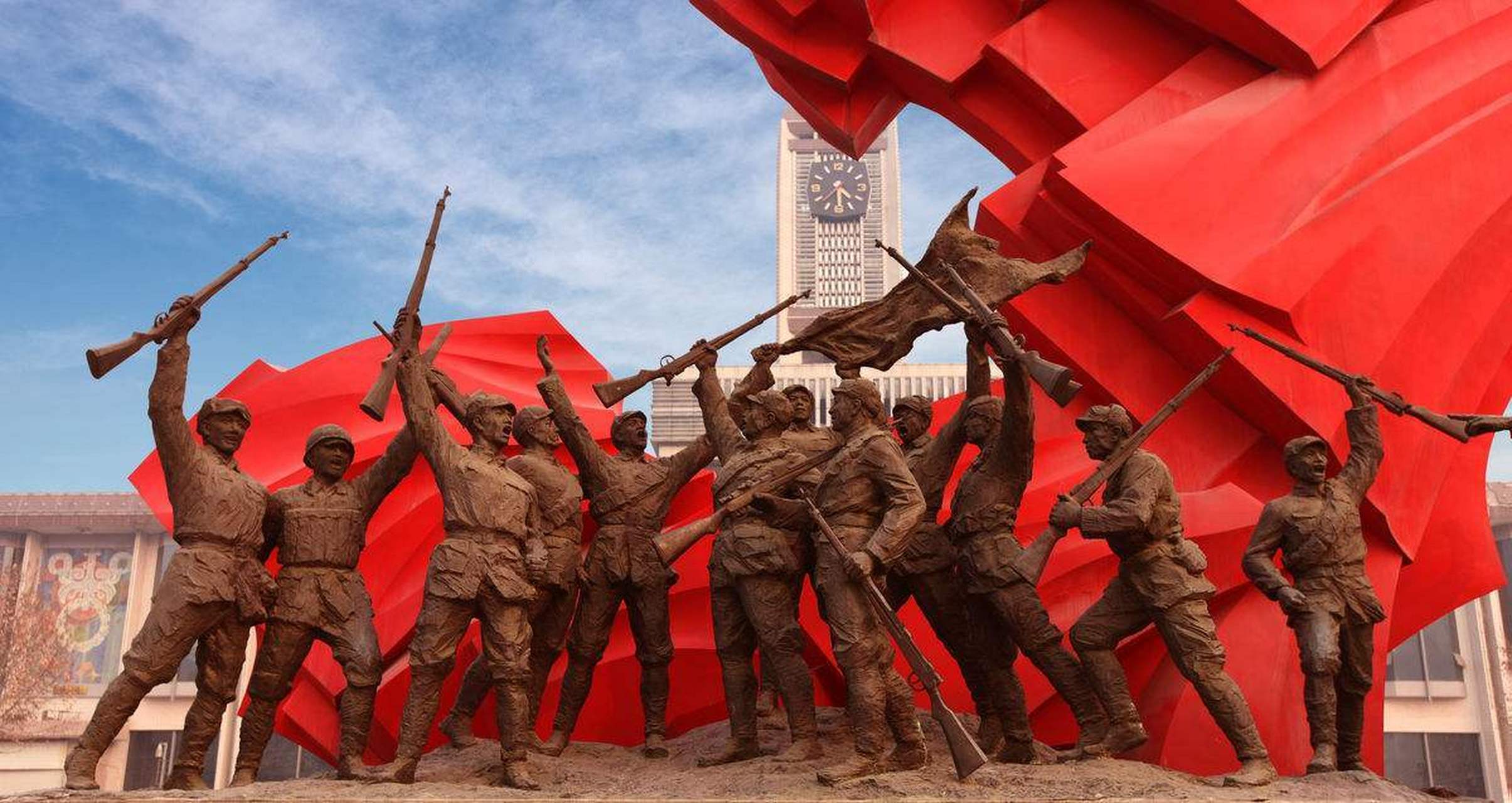 抗日战争胜利78周年# 胜利之城 雕塑  石家庄原火