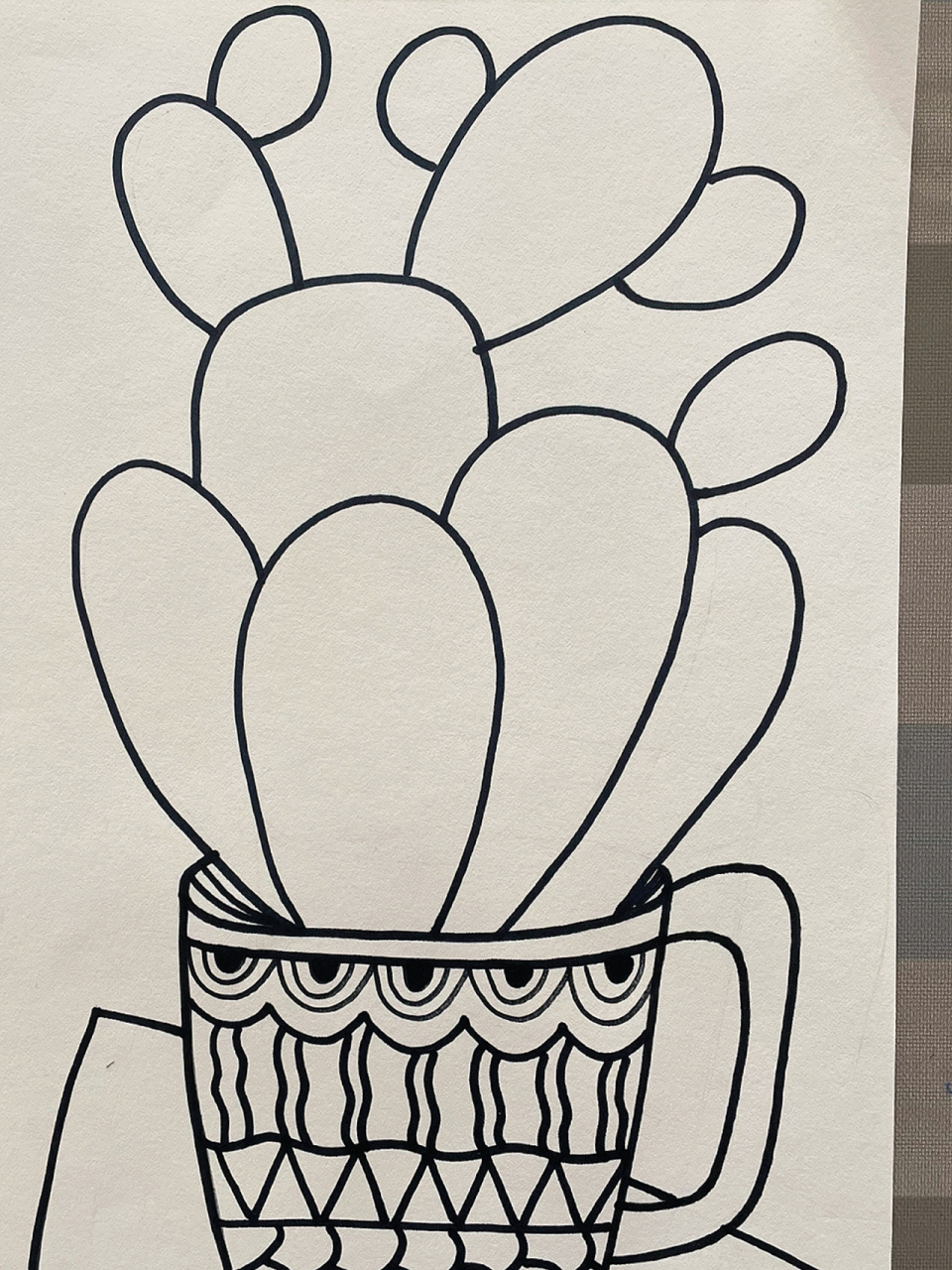 创意美术仙人掌