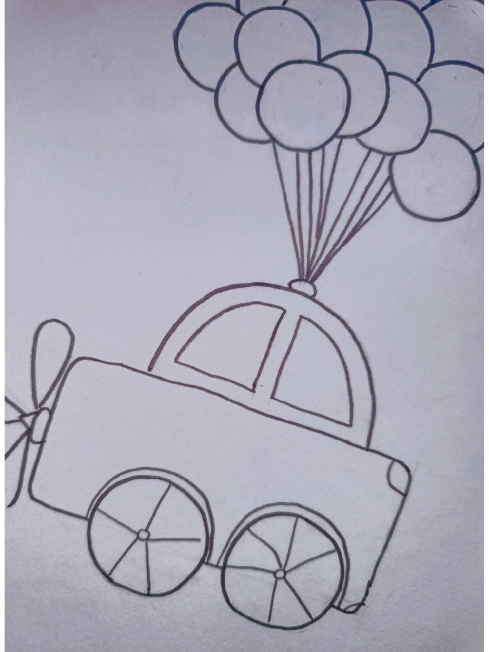 绘画  一起去旅行吧～ 飞车旅行07大胆发挥想象力让小汽车绑上无数