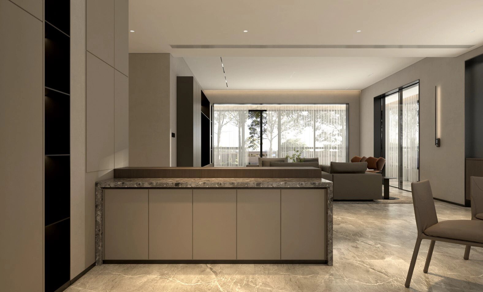 临沂-奥正诚园340平方大平层 现代风格 沿河大平层340平方 现代简约