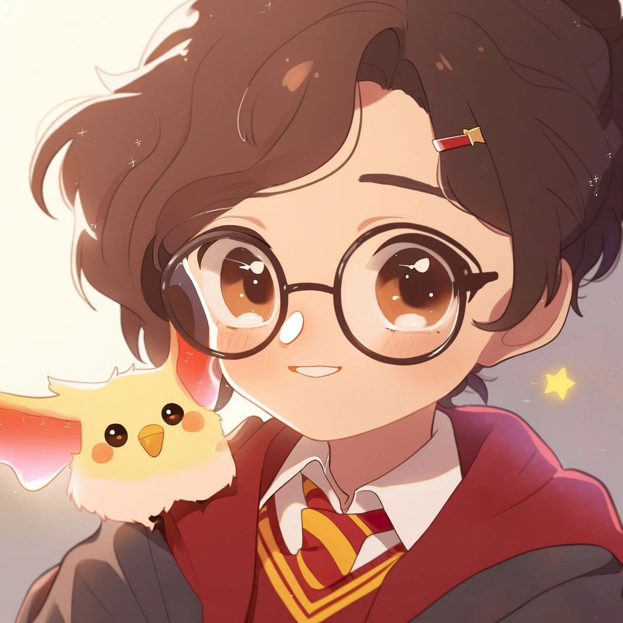 nijijourneyai头像vol.29 哈利波特格兰芬多 哈利波特的可爱风格头像.