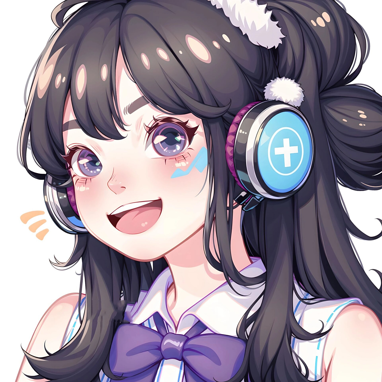 动漫女头|戴耳机的少女第三弹 又是一波粉丝宝子点的图 点点关注,不