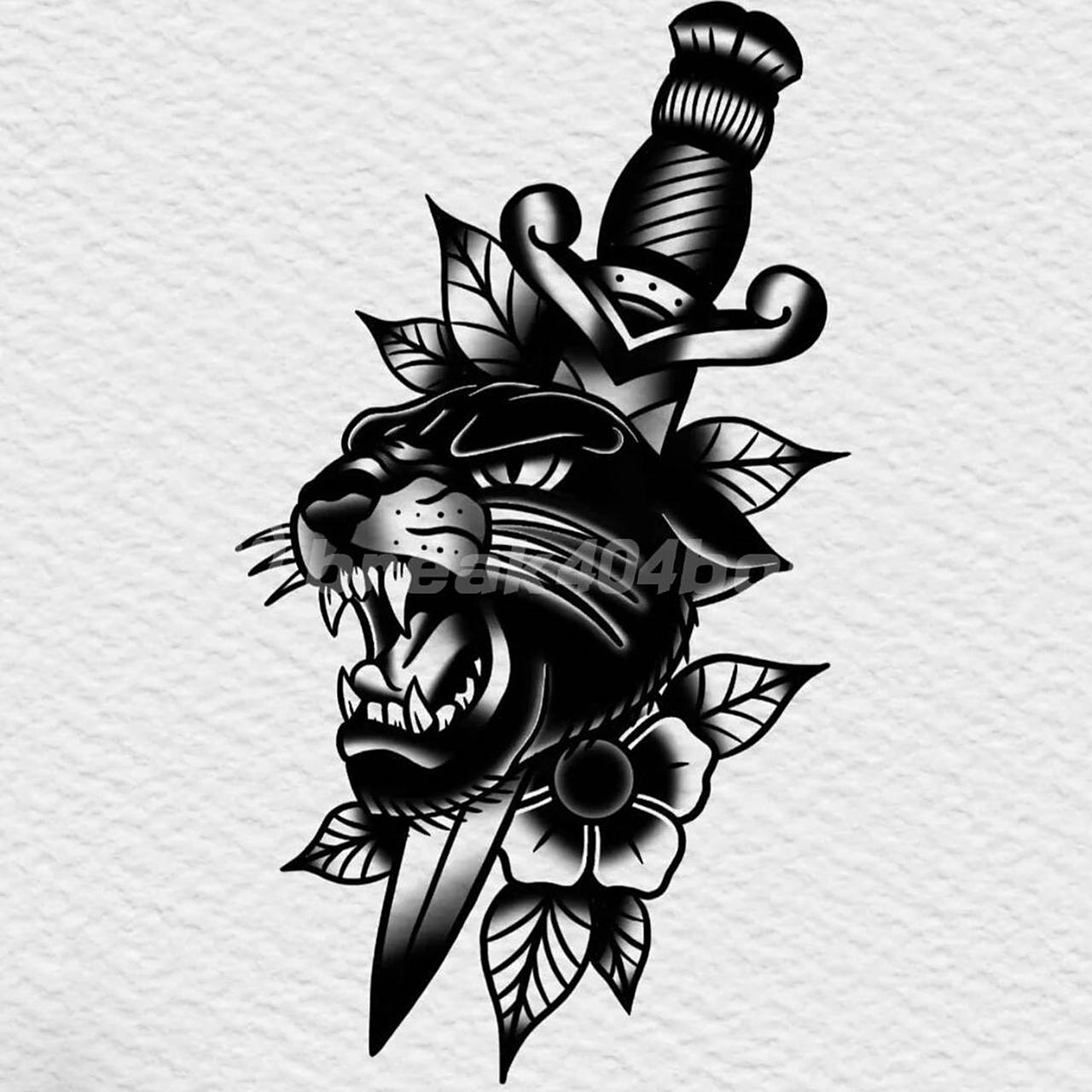 9张oldschool纹身手稿|天使纹身手稿 适合拼接的图oldschool纹身