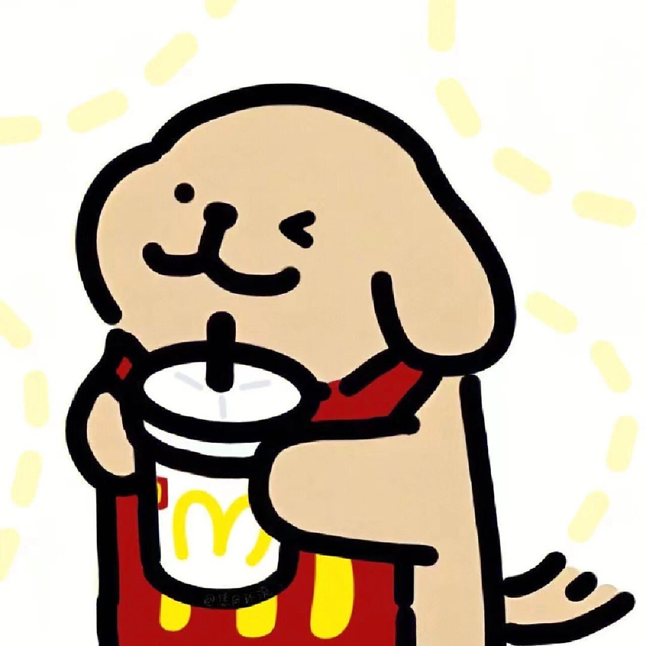 麦当劳线条小狗头像 麦当劳线条小狗头像,好可爱[舔屏][舔屏][舔屏]