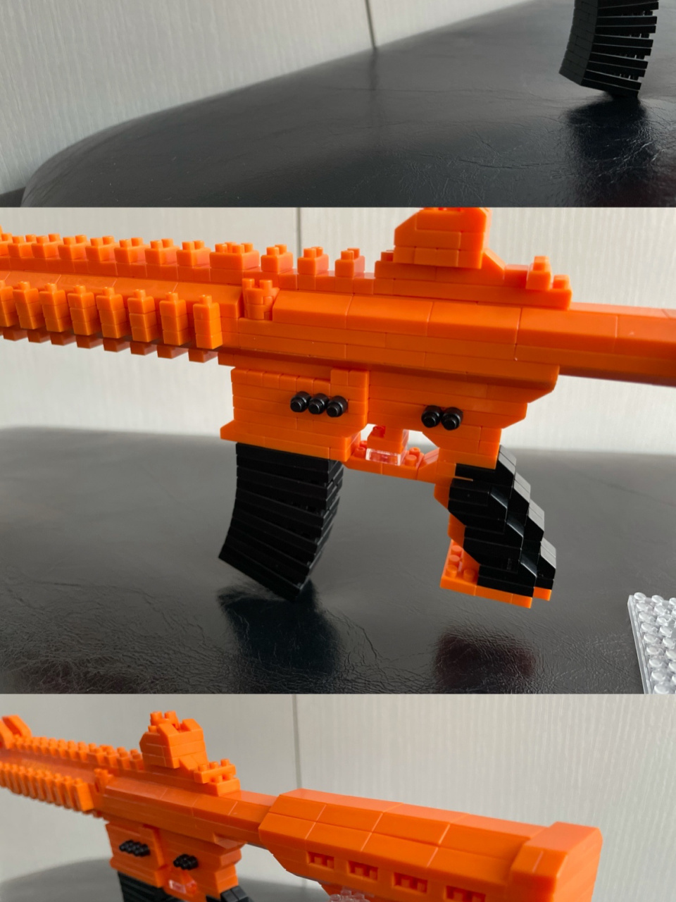 乐高积木拼装96m416突击步枪 今天在街上一个玩具店买的,盒子挺小