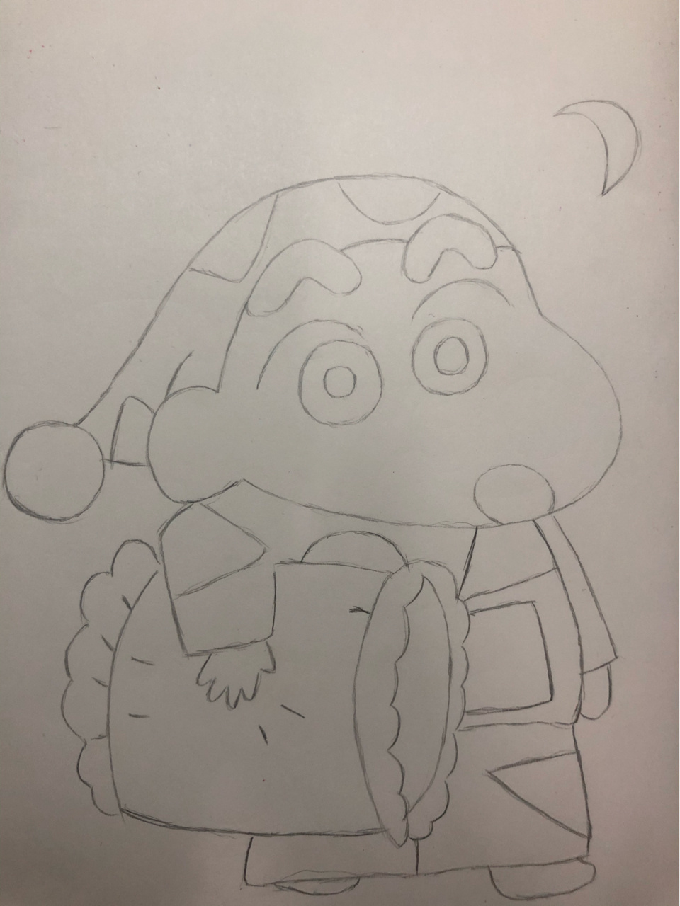 蜡笔小新简笔画 马克笔