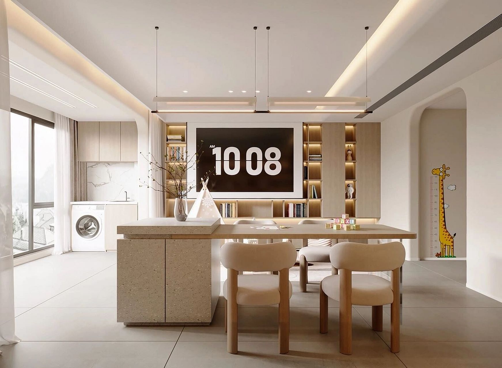 别墅设计|大宅设计|家装设计|工装设计 法式现代奶油风大平层,舒适到