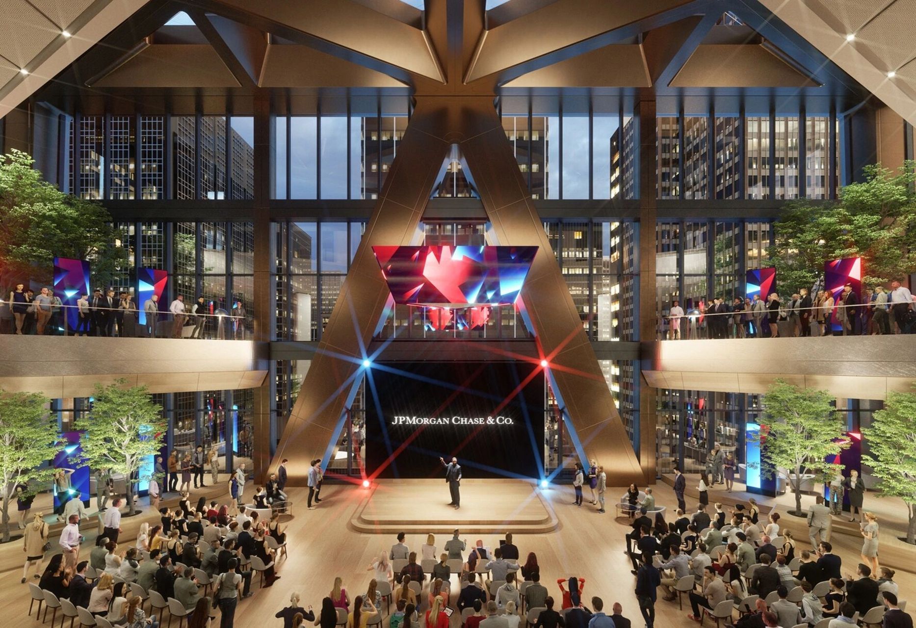 优秀建筑案例——纽约摩根大通全球总部 纽约摩根大通全球总部由