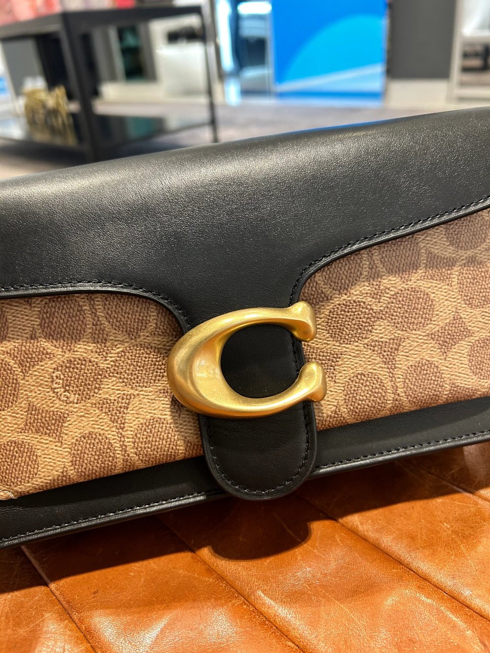 蔻驰coach tabby26 黑色拼老花酒神包 [害羞][害羞][害羞]tabby26系列