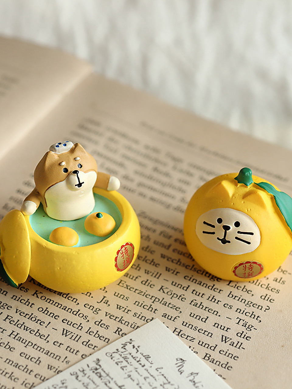 柚子猫咪动物摆件|夏天的第一只柚子猫来咯 每次看到