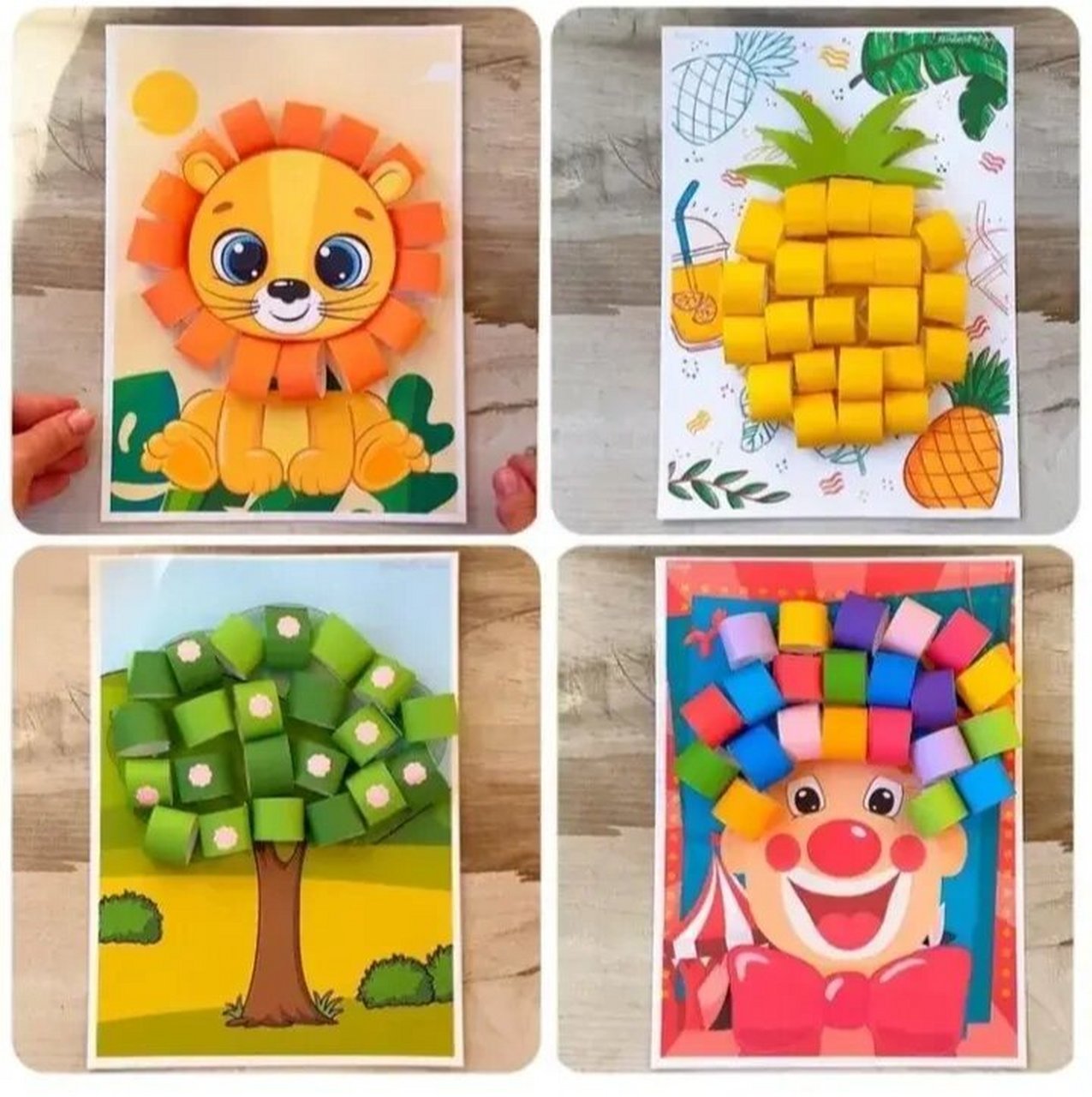 剪纸创意拼贴儿童画 素材来源于网络