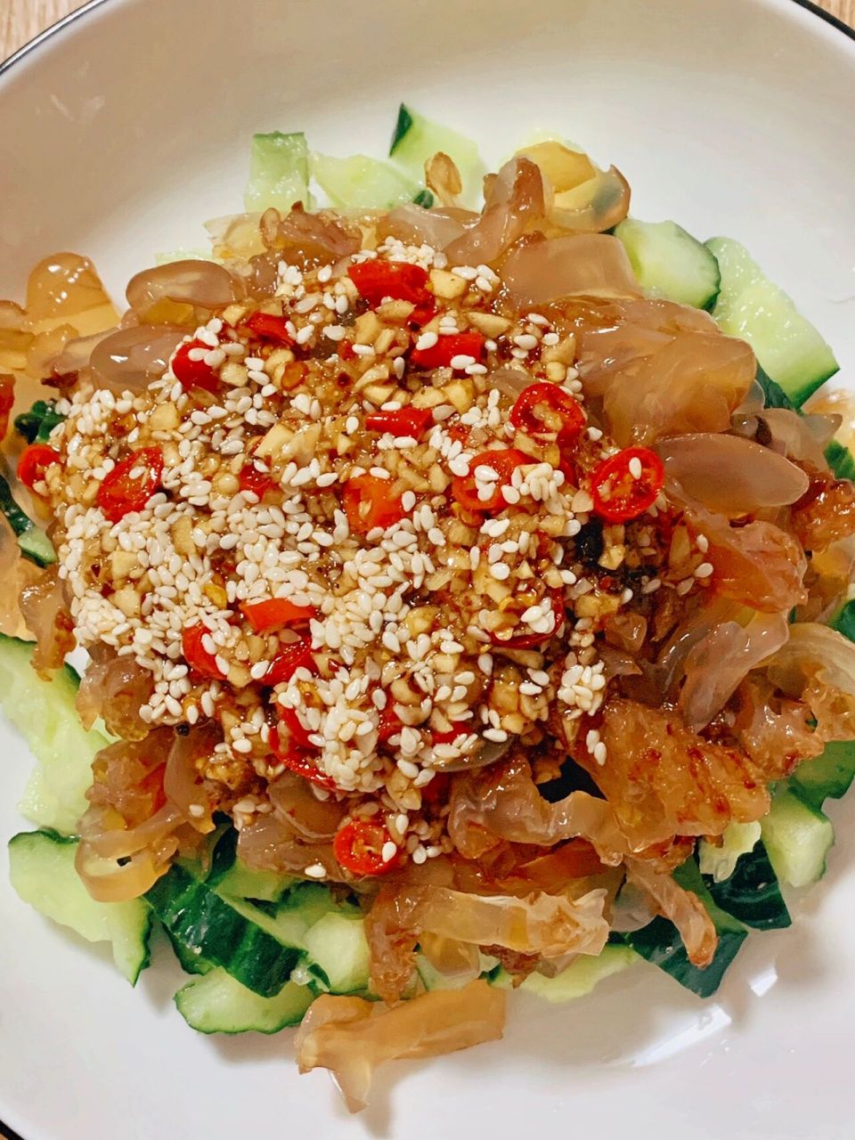 想告诉全世界这个黄瓜拌海蜇巨巨巨好吃!