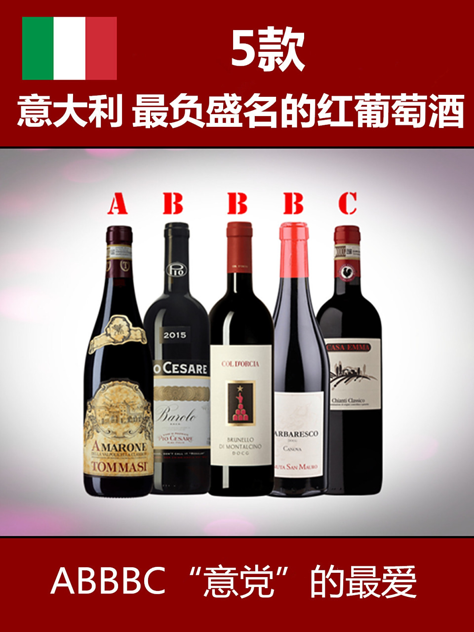 葡萄酒知识意大利最有名的5款红葡萄酒品牌 9495