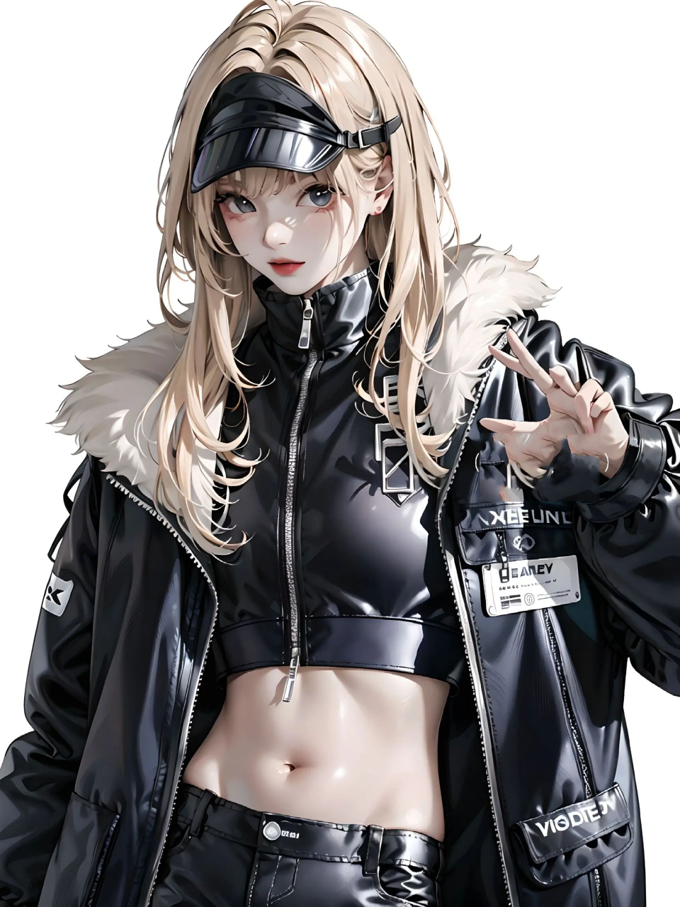 机能风金发少女,酷飒来袭,皮衣制霸全场 嘿,boy! 今晚有空吗?