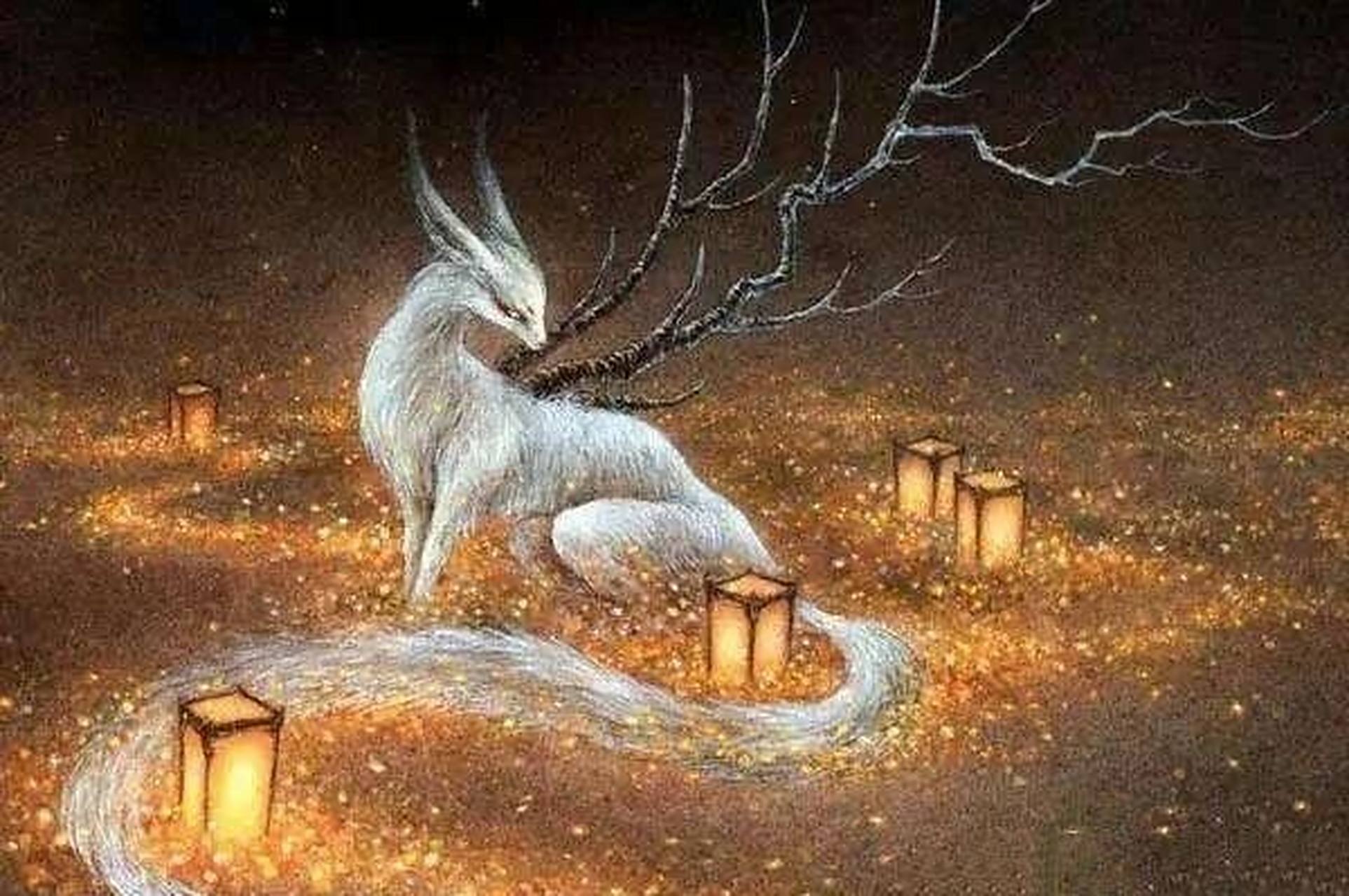 《山海经》异兽之天狗 92原文:又西三百里,曰阴山.