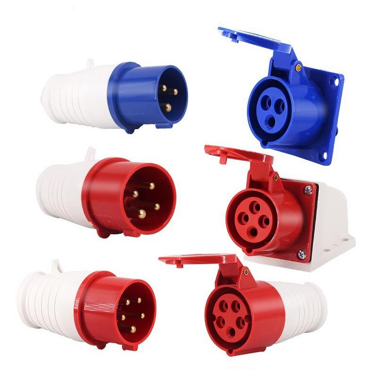 防爆工业插头插座220连接器380三相电3/4/5芯16a/32a防水航空插头