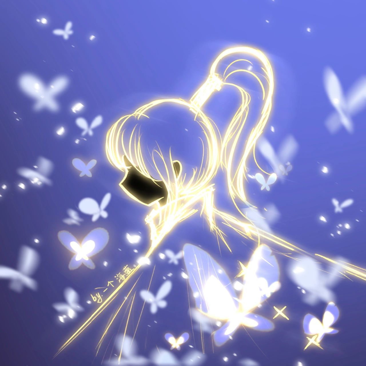光遇头像|这系列有6张啦 霞谷里的蓝蝶 用作头像