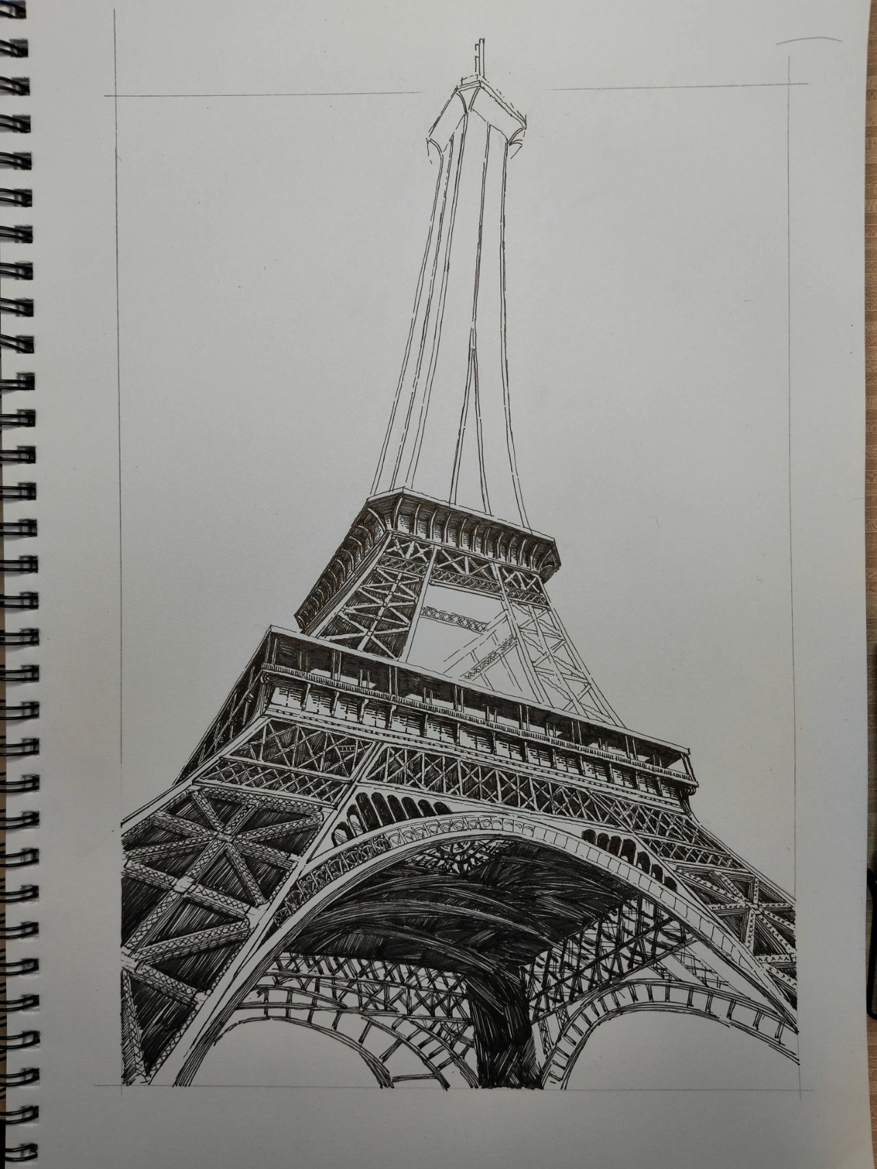 【钢笔画】埃菲尔铁塔