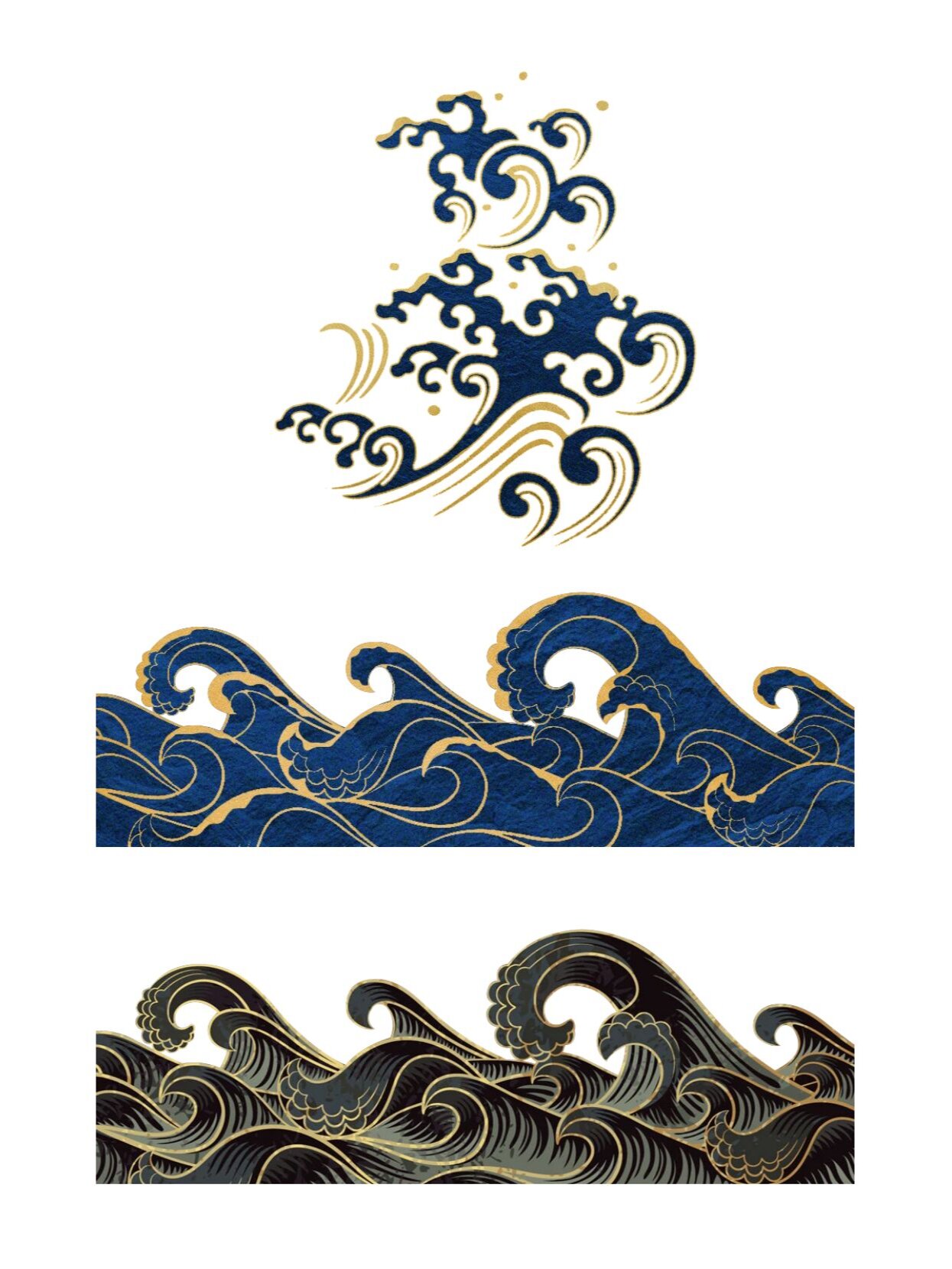 252素材|古风海浪波浪花🌊 免扣图🔥 分享古风装饰海浪波浪浪花