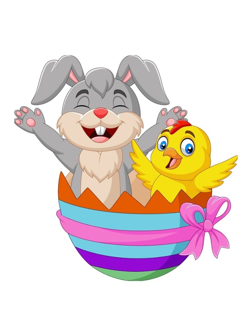 🐰小鸡也会被兔子妈妈呵护的非常好,教它们破壳