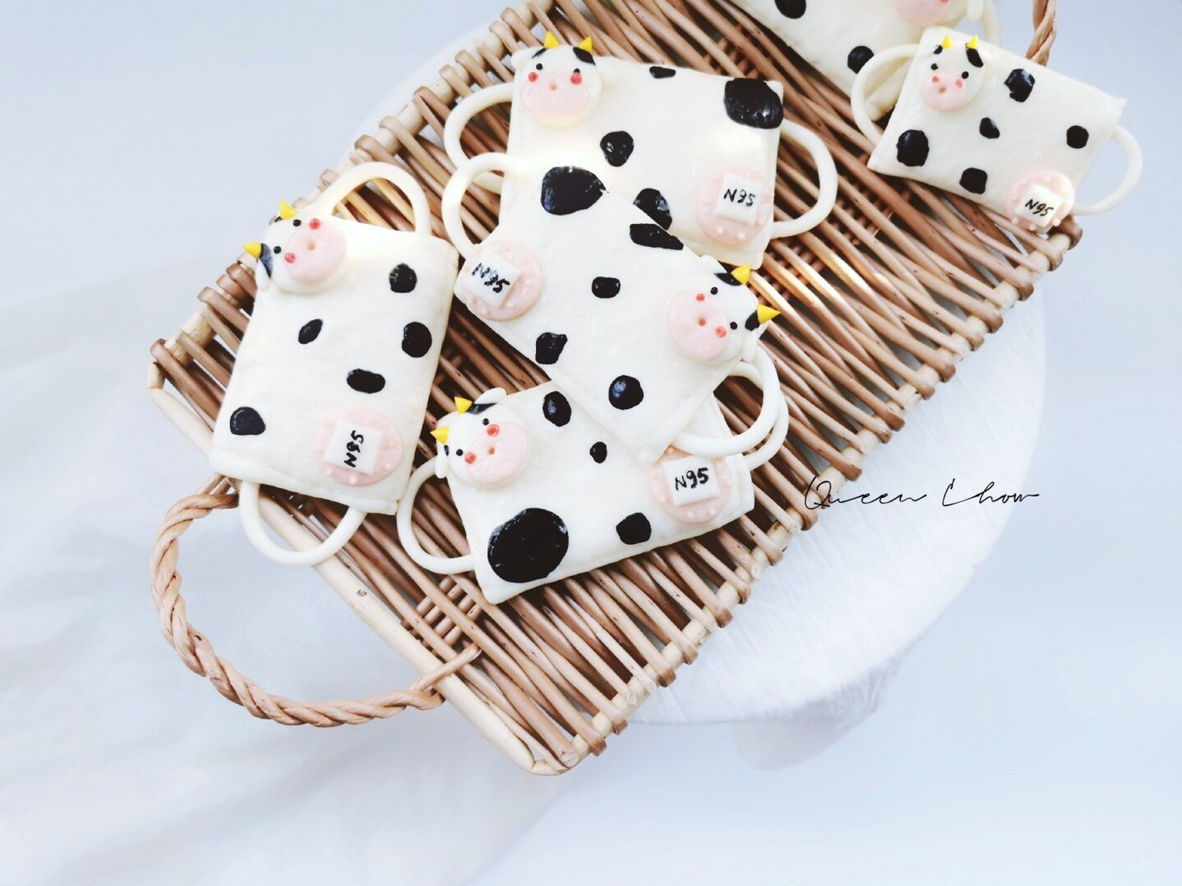 卡通馒头 牛牛口罩 这个口罩无敌牛,愿2021我们甩掉口罩!