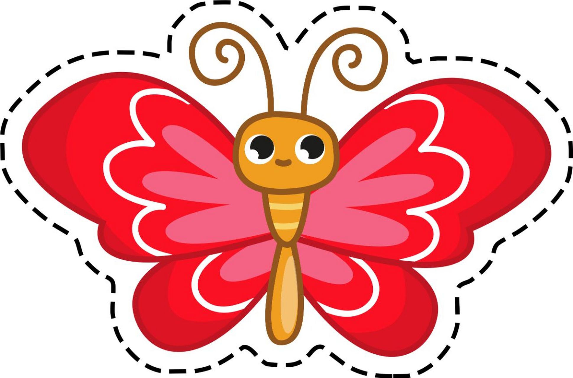 卡通昆虫剪纸素材分享 无水印,需要自己保存就好 02020202