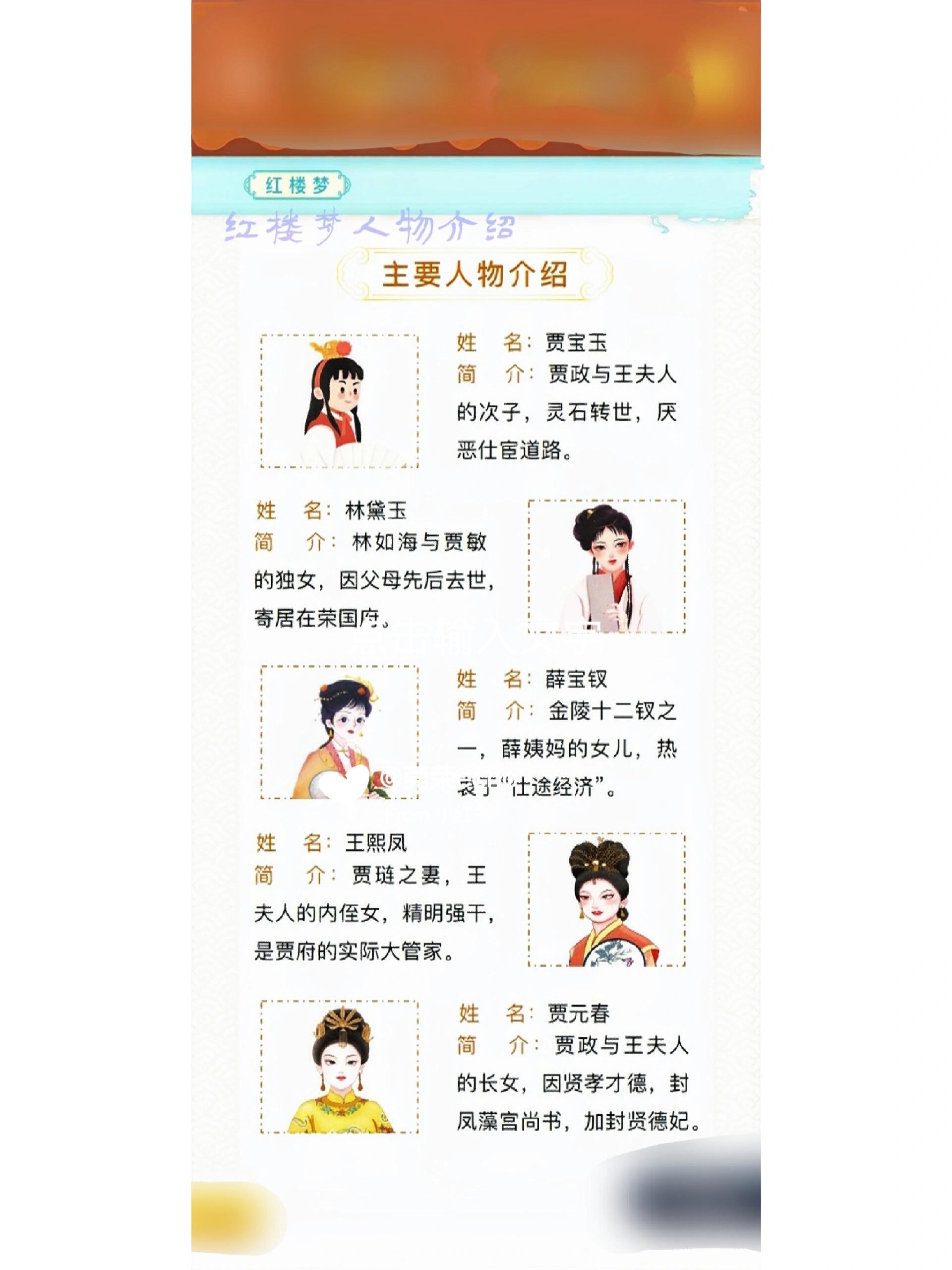 四大名著的人物介绍