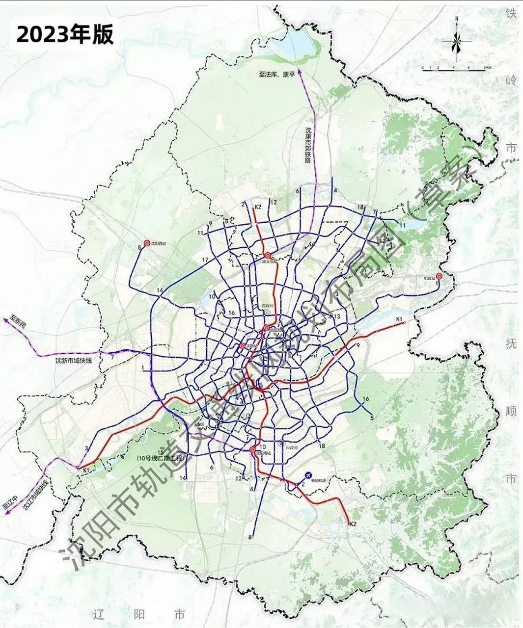 2021年沈阳地铁规划图图片