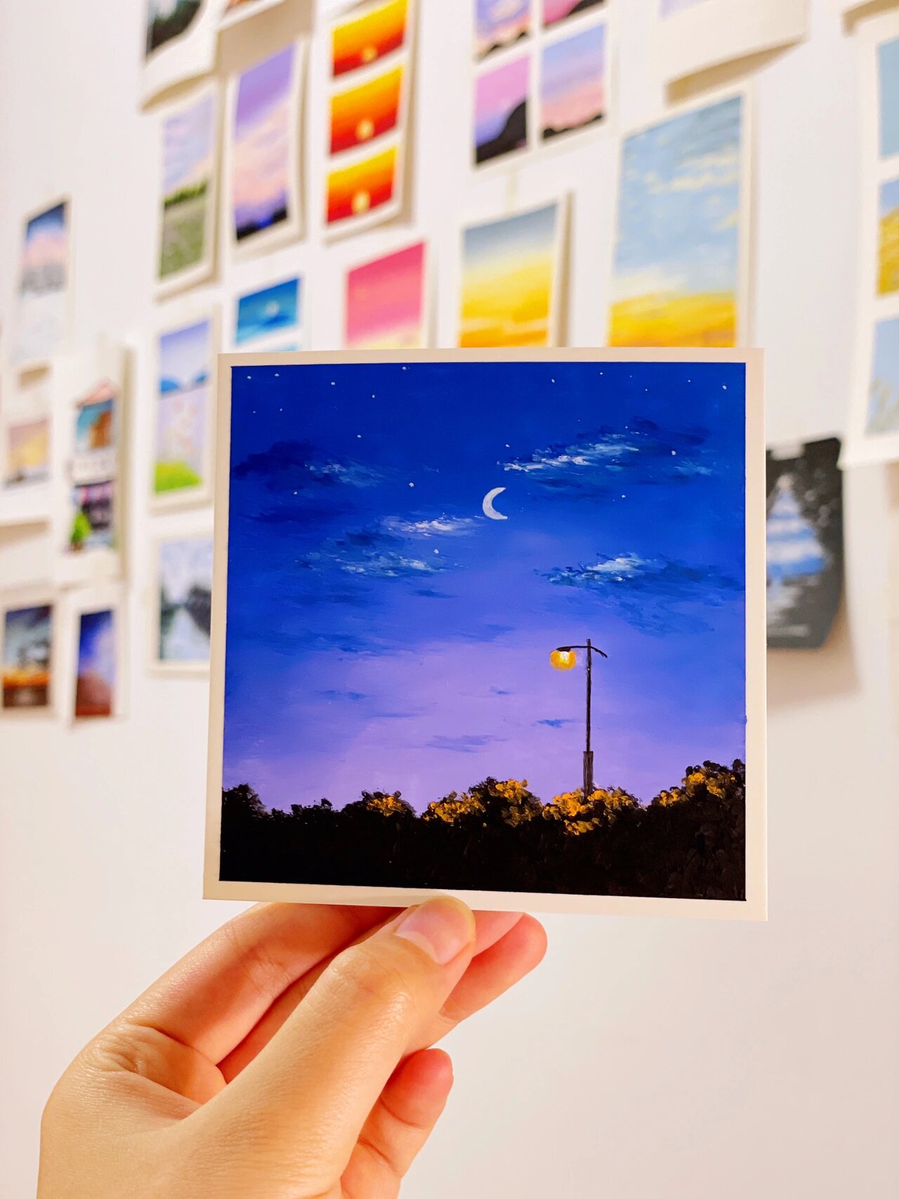 油画棒|夏日傍晚风景(一)61附步骤61速涂