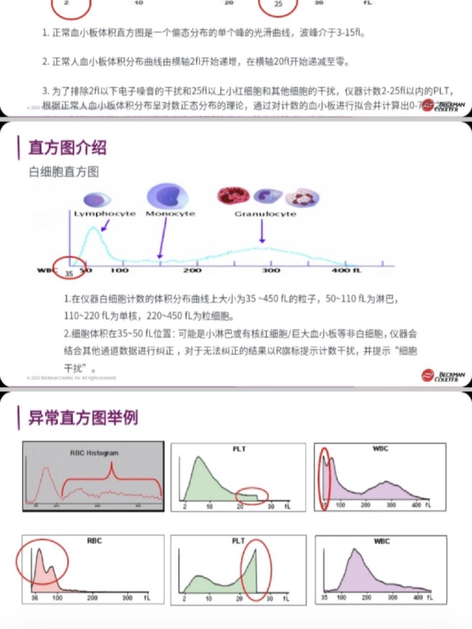 血常规直方图与散点图图片