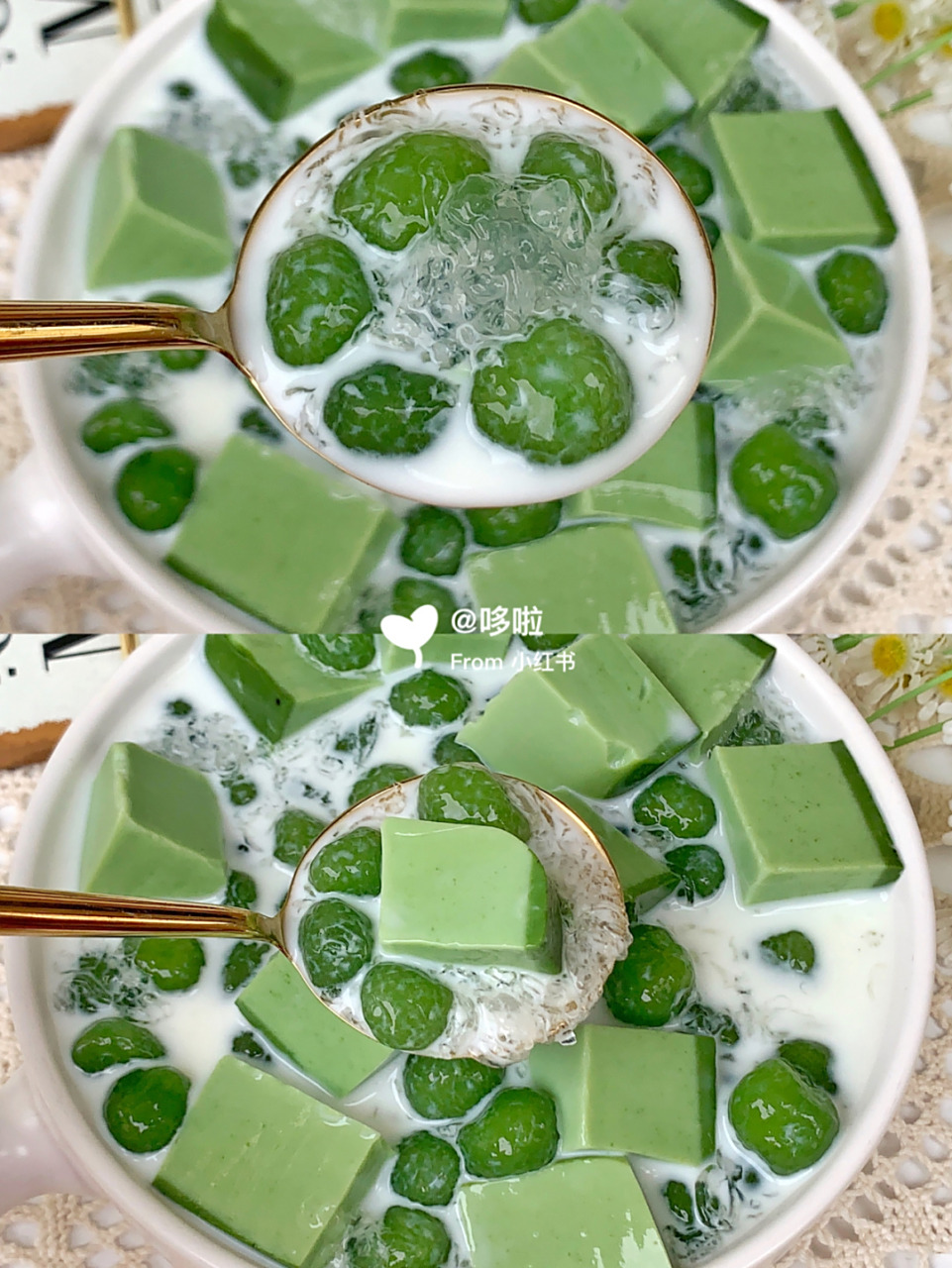 抹茶控必备7515软糯q弹的抹茶阿达籽奶冻7515 今天分享超好吃