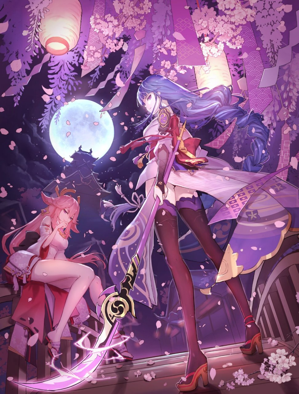 雷神   原神壁纸 雷电老婆最帅! 好爱啊!