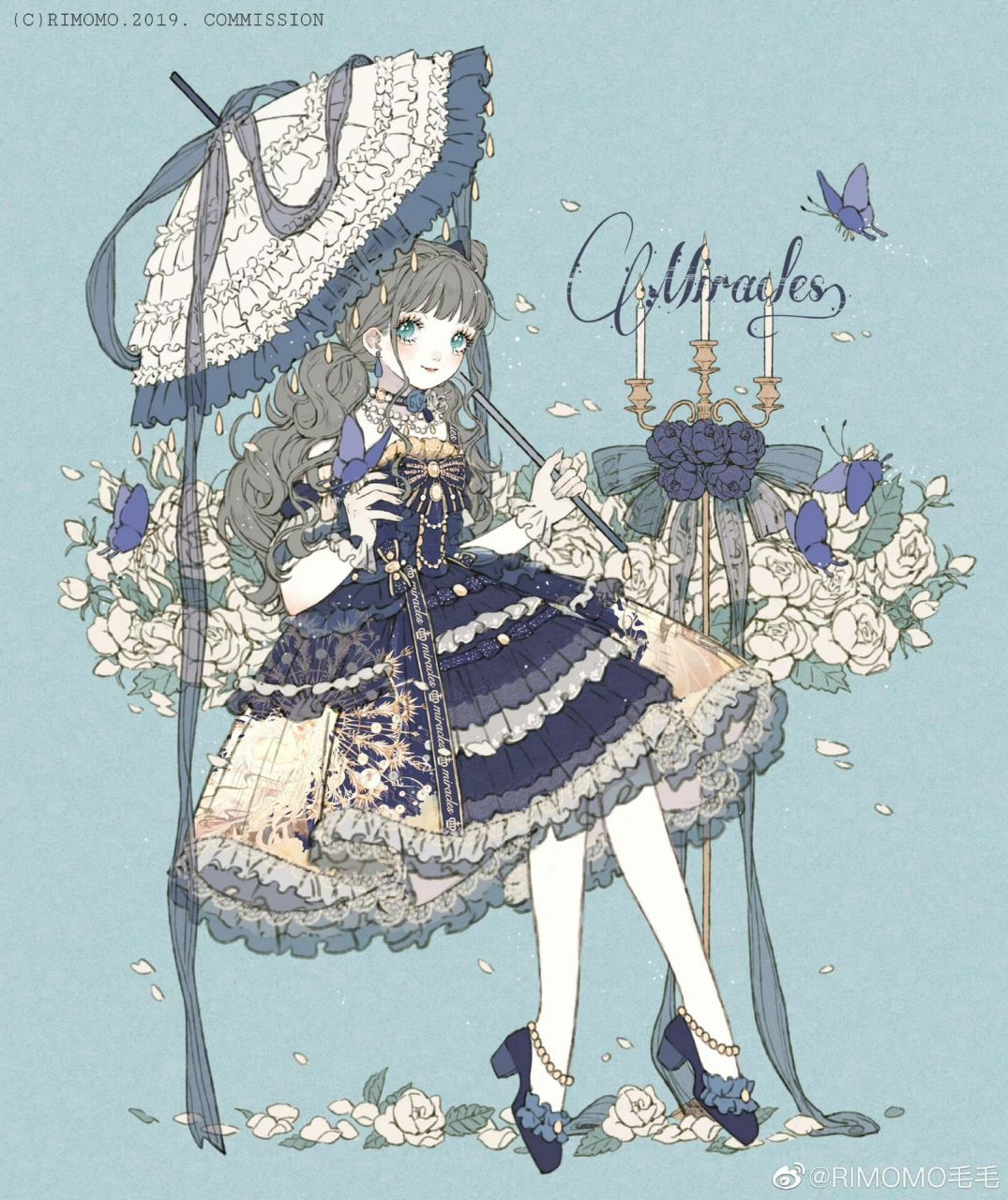 六套小裙子 都是曾经画的lolita立绘稿,店家按顺序