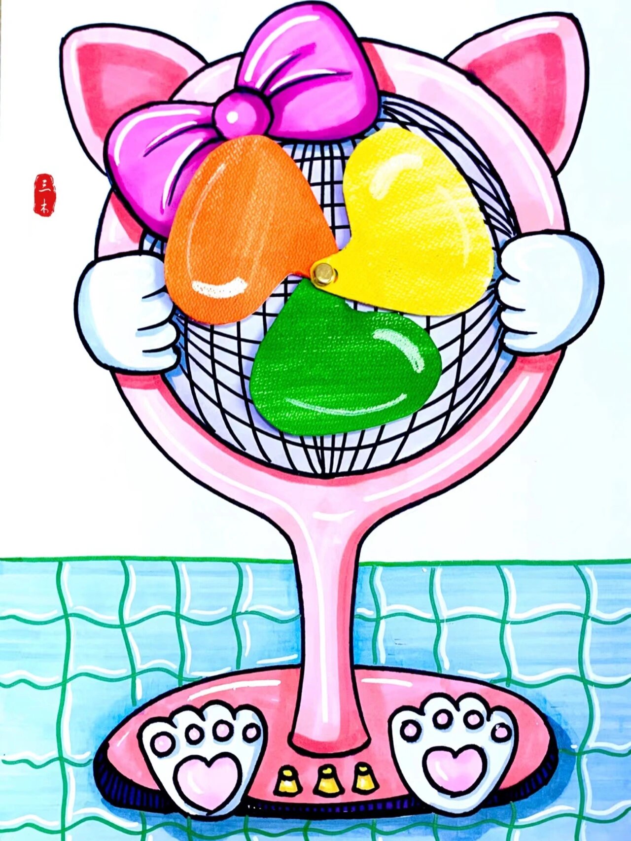 少儿创意美术儿童画/清凉的电风扇